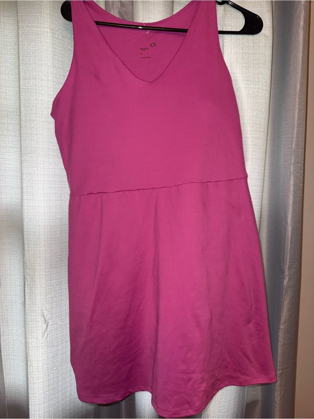 GapFit Bright Pink Sleeveless V-Neck Athletic Dress